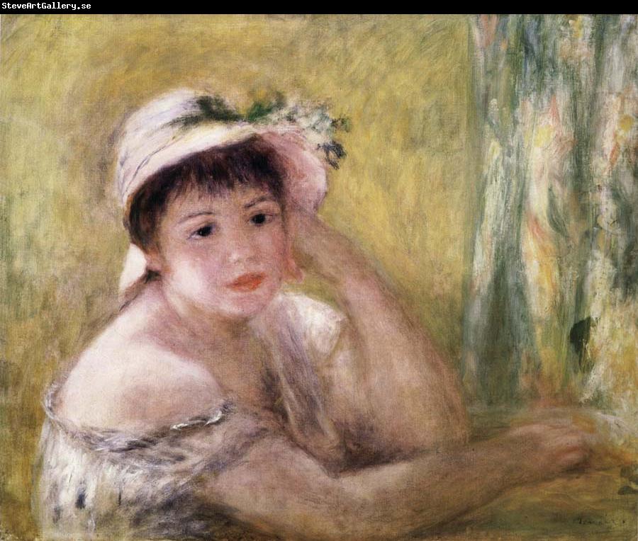 Pierre Renoir Woman with a Straw Hat